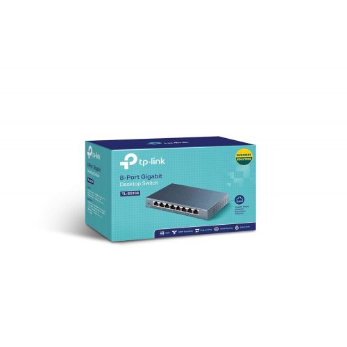  TP-LINK TP-Link 16-Port Gigabit PoE+ Easy Smart Managed Switch with 110W 8-PoE Ports | Unmanaged Plus | Plug and Play | DesktopRackmount | Metal | Lifetime (TL-SG1016PE)