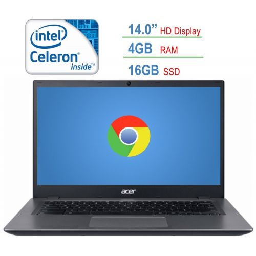 에이서 2018 Newest Acer 14-inch HD Chromebook LED Anti-glare Display, Intel Dual-Core Celeron 3855u 1.6GHz processor, 4GB RAM, 16GB SSD, HDMI, USB 3.0, Webcam, 802.11a Wifi, Bluetooth, Go