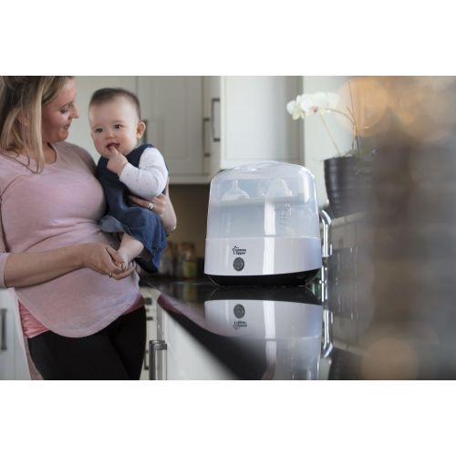 토미티피 Tommee Tippee Electric Steam Baby Bottle Sterilizer - Sterilizes in 5 Minutes - BPA Free