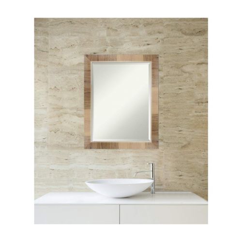  Amanti Art Natural Bathroom Vanity Mirror 20 x 16 glass size White Wash