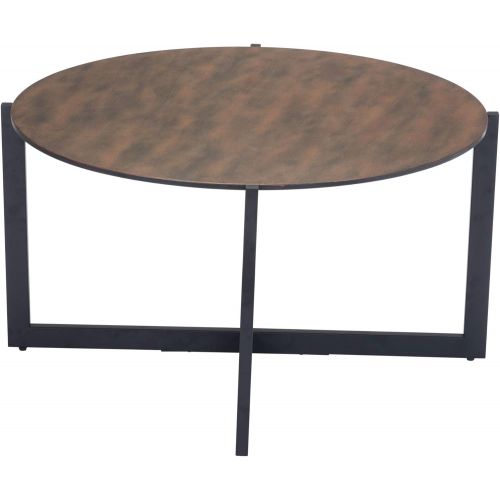  Zuo Coffee Table, One Size, Rust, Matt Black