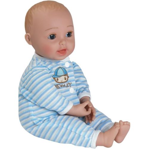 아도라 베이비 Adora GiggleTime 15Boy Vinyl Weighted Soft Body Toy Play Baby Doll with Laughing Giggles and Harnessed Wrap Carrier Holder for Children 2+
