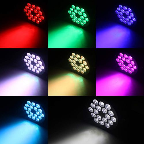  Yoken 180W Par light with 18 LEDs Full color RGBW by DMX-512 Control Great for KTV Wedding DJ Stage Lighting