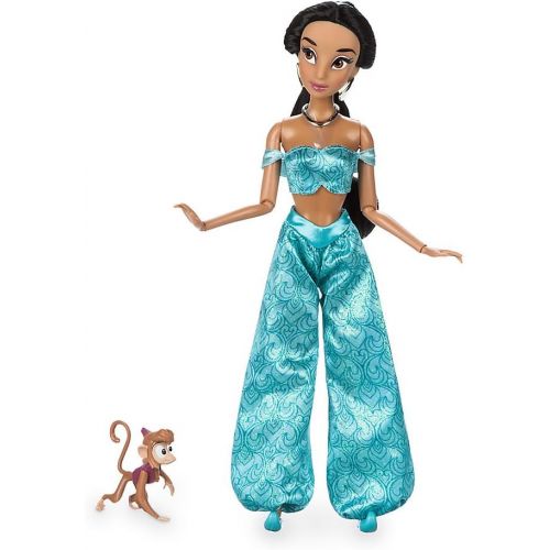 디즈니 Visit the Disney Store Disney Jasmine Classic Doll with Abu Figure - 11 1/2 Inch
