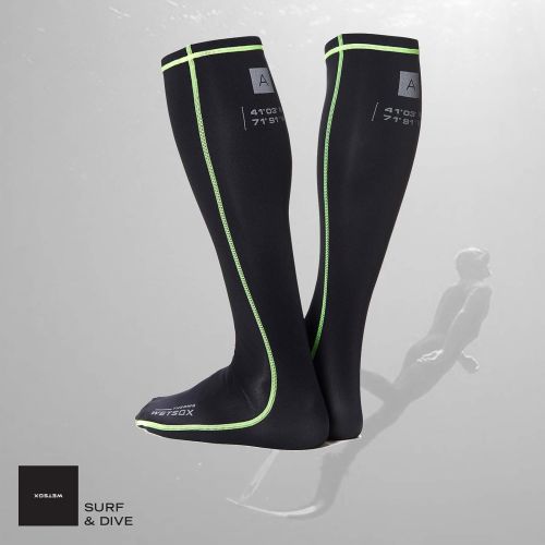  WETSOX Therms- The Only Frictionless, 4 Season, 1 MM WetsuitWater Sock Accessory Designed to Ease SuitBootie Entry, Insulate and Prevent Chafing
