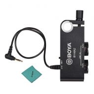 Boya BOYA by-MA2 Dual Channel XLR to 3.5mm Audio Mixer Adapter for DSLR Camera Camcorder DV with Andoer Cleaning Cloth