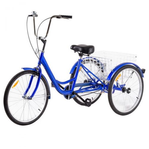  FDInspiration Blue 3-Wheel Bicycle Adult Tricycle w/ Storage Basket