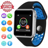 Smart Watch Android,HongTu Bluetooth Smart Watch Touchscreen with Camera Pedometer SIM TF Card Slot for LG XiaoMi Huawei Samsung iOS for Mens Women (Black)