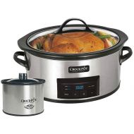 Crock-Pot 6-Quart Countdown Programmable Oval Slow Cooker with Little Dipper - Stainless Steel