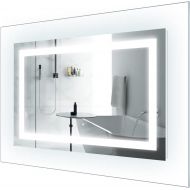 Krugg LED Lighted 42 Inch x 30 Inch Bathroom Mirror with Glass Frame | Horizontal or Vertical Installation | + Defogger