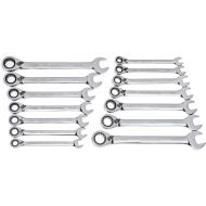 Apex Tool Group GearWrench 9602R 16 Piece Reversible Combination Ratcheting Wrench Set Metric - Wrench Roll