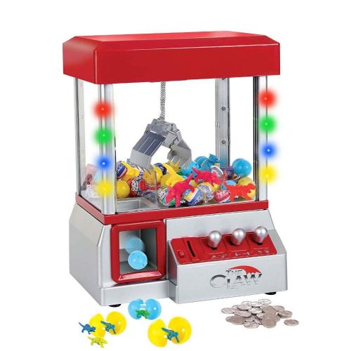  Bundaloo Snow Shop Everything Funny and Exciting Electronic Carnival Claw Game Mini Arcade Grabber Crane Machine 2019 Model RED + 24 Toys