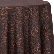 Ultimate Textile Faux Bois 96-Inch Round Patterned Tablecloth
