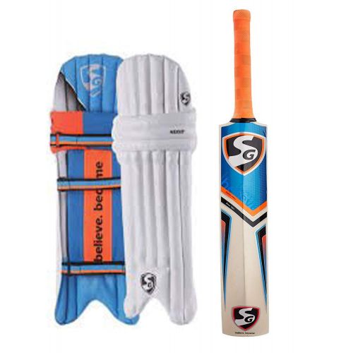  SG Full Cricket Kit for (Senior) (Cricket Bat (with Cover) + Legguard + Batting Gloves + Kitbag + Thigh Guard + Arm Guard + Abdo Guard) A Complete Economy Cricket kit for Batsmen
