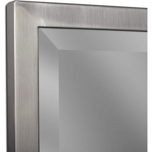 헤드 Head West 30 x 40 Classic Brush Nickel 1 in. Wide Metal Frame Wall Mirror