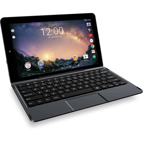  2018 RCA Galileo Pro 11.5 32GB Touchscreen Tablet Computer with Keyboard Case Quad-Core 1.3Ghz Processor 1GB Memory 32GB HDD Webcam Wifi Bluetooth Android 6.0 - Charcoal