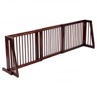 Imported Folding Adjustable Free Standing 3 Panel Wood Pet Dog Slide Gate Safety Fence