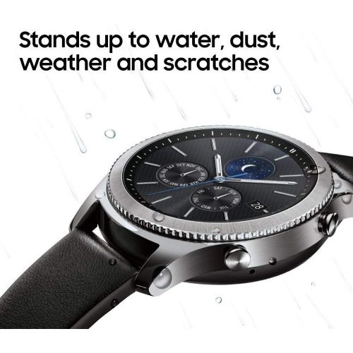 삼성 Samsung Gear S3 Classic SM-R770 Smartwatch - Black Leather w Large Band (Certified Refurbished)