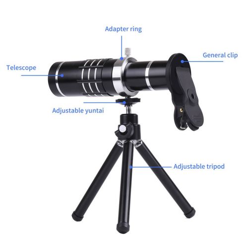  MonkeyJack Smart Phone Lens,18X Telephoto Lens with Mini Flexible Tripod and Universal Clip Kit for iPhone Samsung Most Smartphone Photography Accessory