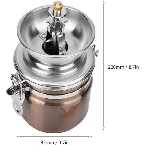  TOPINCN Manual Coffee Grinder, Adjustable Burr Mill,Stainless Steel Spice Nuts Grinding Mill,Hand Crank Mill for Office Home
