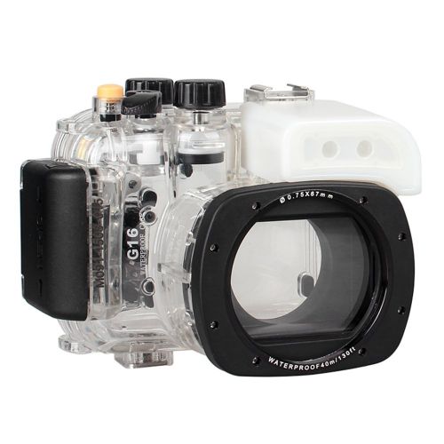  Market&YCY 40 m  130 ft Water Resistant Housing Diving Hard Protective Case, for Canon G16 with 18-55 mm Lens