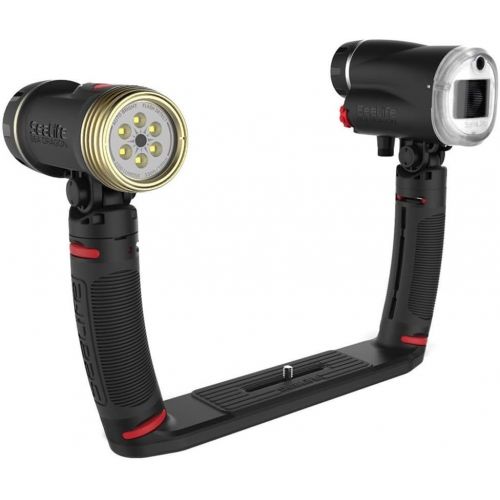  SeaLife SL964 Sea Dragon Duo 2300 UW PhotoVideo LED Dive Light & Flash Set with Flex-Connect Dual Tray & Arm Grips