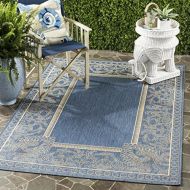 Safavieh Courtyard Collection CY2965-3103 Blue and Natural Indoor/ Outdoor Area Rug (27 x 5)