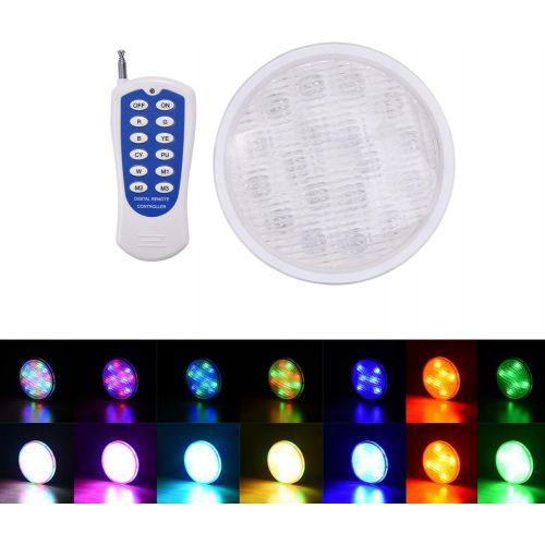  Per Remote Control LED Underwater Lights IP68 Waterproof RGB Colorful Light For Swimming Pool Fountain Aquarium Event Party Wedding-18w