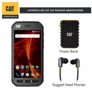 CAT PHONES S41 Rugged Waterproof Smartphone with ACTIVE URBAN Rugged Earphones and Power Bank