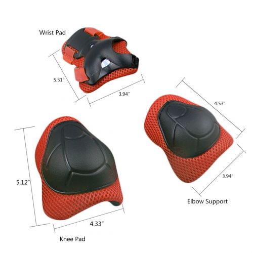  RuiyiF 7Pcs Sports Protective Gear for Kids, Elbow Pads Knee Pads with Wrist Guard and Helmet for Multi Sports: Cycling Skateboard Bicycle Scooter Roller Skate