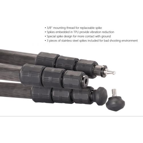  LEOFOTO Leofoto Kit LN-404C & DC-404C Center Column Systematic Gitzo Series 5 Compatible Bowl Tripod Carbon Fiber CF