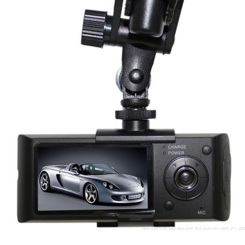  A New R300 2.7 140° Dual Lens Dash Board Camera Car Hd DVR Black Box Video Recorder + GPS Logger