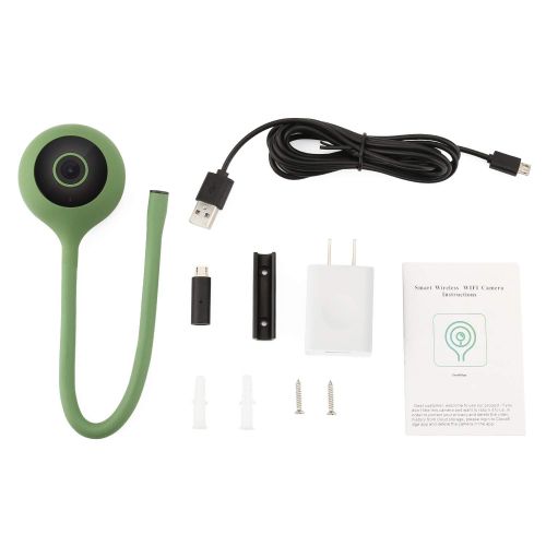  Fitnate Wireless Wifi Baby Temperature Monitor 2 Way Audio IR Night Camera Music Player (Green)