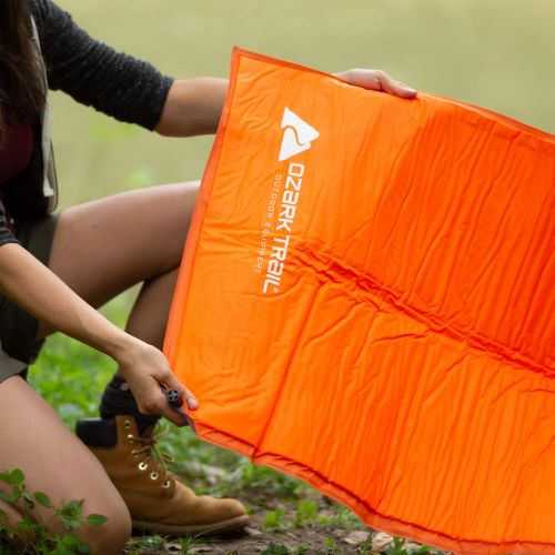 오자크트레일 OZARK TRAIL Ozark Trail Self-Inflating Air Pillow bundle with Ozark Trail Lightweight Insulated Self-Inflating Orange Air Pad