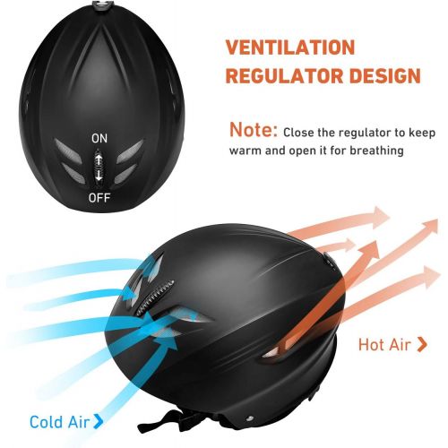  [아마존 핫딜] OMORC Ski Helmet,ASTM Certified Safety Ski Helmet for Men,Women and Youth,Goggles&Audio Compatible and Lightweight Snow Helmet,Adjustable Venting,Dial Fit,Detachable Ear Flaps and