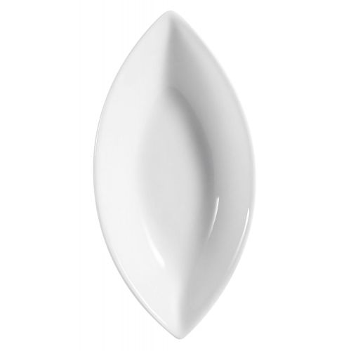  CAC China SHA-V4 Sushia 6-1/2-Inch by 3 3/8-Inch by 1-Inch Super White Porcelain Swallow Oval Dish, Box of 48