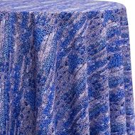 Ultimate Textile Desert Blue 120-Inch Round Patterned Tablecloth