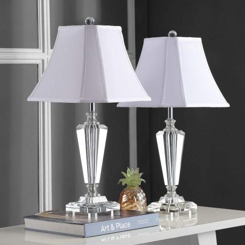 Safavieh LIT4103B-SET2 Lighting Collection Lilly 24.5 Crystal Clear Table Lamp