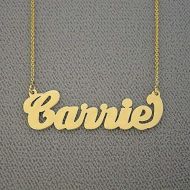 Soul Jewelry Inc 10k Gold Carrie Name Necklace Personalized Jewelry Monogrammed Initials Chain