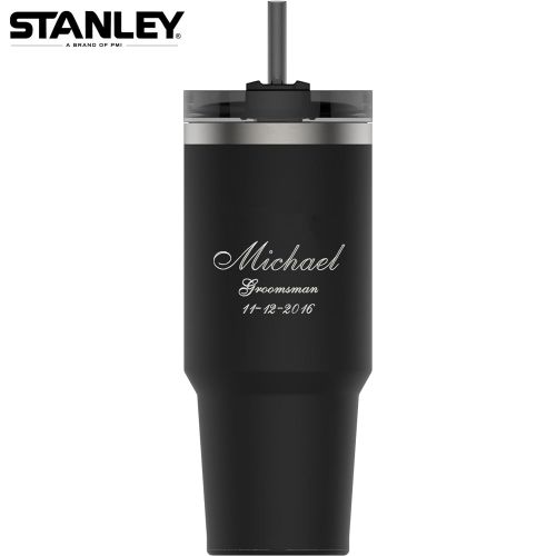 스텐리 Personalized Stanley 30oz Black Vacuum Quencher  Tumbler, Free Engraving