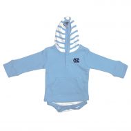 Two Feet Ahead North Carolina Tar Heels Newborn Infant Striped Hooded Creeper Sweatshirt Jacket