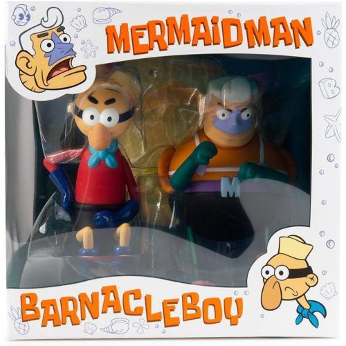 키드로봇 Kidrobot Spongebob Mermaidman And Barnacleboy Figure Set
