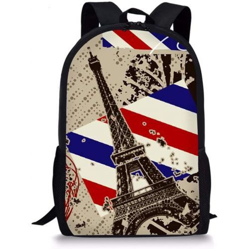  Chaqlin CHAQLIN Kindergarten Child Book Bag Durable Boy School Bags for Kid Eiffel tower Pattern