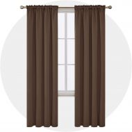Deconovo Grass Green Rod Pocket Drapes and Curtains Thermal Insulated Blackout Curtains for Living Room 42 W x 84 L Grass Green 4 Panels