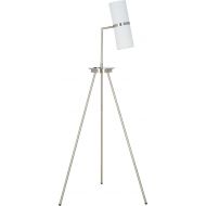 상세설명참조 Catalina Lighting 21893-000 Contemporary Adjustable Tripod Floor Lamp with USB port, 60.75, Brushed Nickel