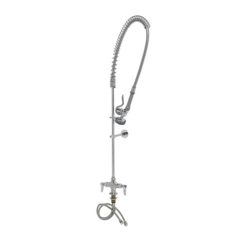  TS Brass B-0113-B Deck Mount Pre-Rinse Faucet Assembly for Commercial Kitchens. Includes Wall Bracket and DOE Compliant 1.15 GPM Spray Valve.