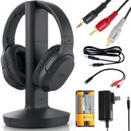 [아마존 핫딜]  [아마존핫딜]NEEGO Sony Wireless Headphones for TV Watching (WHRF400R) with Transmitter Dock (TMRRF400)  6-ft 3.5mm Stereo + NeeGo RCA Plug Y-Adapter for TV