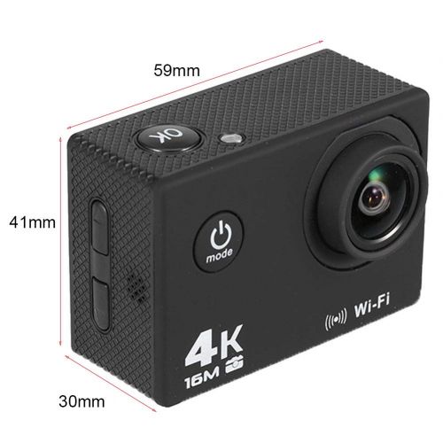  Wal front 4K WiFi Action Camera HD Sports Cam Underwater Waterproof Camera 170°Wide Angle Len with Mounting Accessories Kit