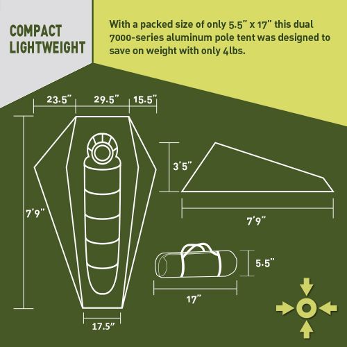  Weanas Mountaineering Adventure 1 Person Single Bivy Backpacking Tent Extra Size Lightweight Portable with Gear Storage Footprint