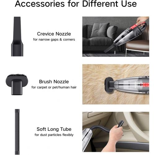  [아마존 핫딜]  [아마존핫딜]Audew Cordless Handheld Vacuum, 【2019 Upgraded Version】 Hand Vacuum Cordless Rechargeable Pet Hair Vacuum, Car Vacuum Cleaner for Home and Car Cleaning